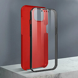 Avizar Coque iPhone 13 Pro Arrière Rigide rouge et Avant Souple Transparent pas cher