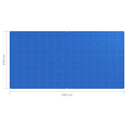 Avis vidaXL Tapis de tente 250x500 cm Bleu