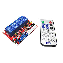 Panneau de commande de module de relais 4 canaux avec télécommande pour arduino 12v