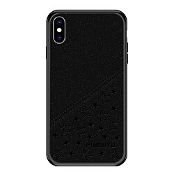 Coque en TPU + PU antichute, impression noir pour votre Apple iPhone X/XS 5.8 pouces