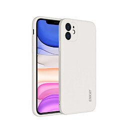 Coque en silicone trou précis de bord droit blanc pour votre Apple iPhone 11