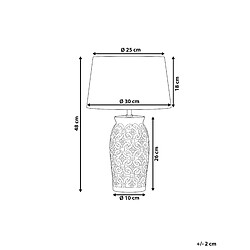Avis Beliani Lampe à poser en céramique gris KHOPER