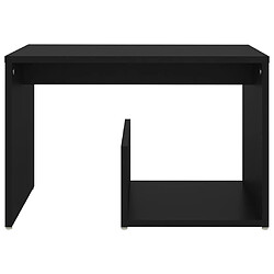 Avis vidaXL Table d'appoint noir 59x36x38 cm bois d'ingénierie