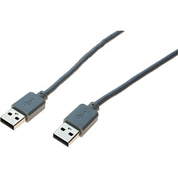 ABI DIFFUSION Cordon USB 2,0 type A / A gris - 1,0 m