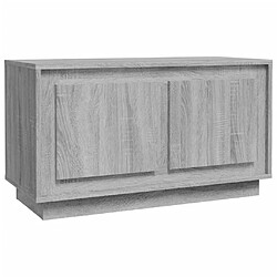 vidaXL Meuble TV sonoma gris 80x35x45 cm bois d'ingénierie