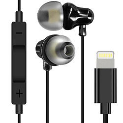 Écouteurs Filaires Lightning Intra-auriculaires Microphone Boutons LinQ Argent