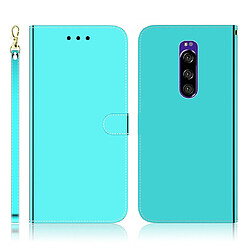 Wewoo Housse Coque Etui à rabat horizontal en surface miroir avec pour Sony Xperia 1 et logements cartesporte-monnaie et lanière Vert menthe