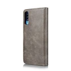 Avis Wewoo Housse Coque Etui en cuir Crazy Horse Texture Flip détachable magnétique avec support et fentes pour cartes et portefeuille Galaxy A70 Gris