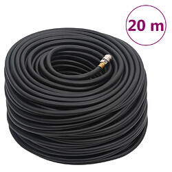 vidaXL Tuyau d'air hybride noir 0,6" 20 m caoutchouc et PVC