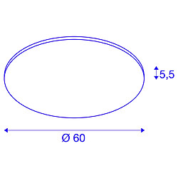 Avis Plafonnier intérieur SLV PANEL 60, rond, blanc, LED, 42W, 4000K, variable