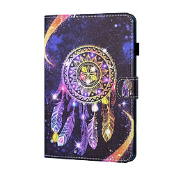 Etui en PU impression de motifs avec support et porte-cartes attrapeur de rêves pour votre Lenovo Tab M10 TB-X605F/X505F