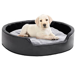 vidaXL Lit pour chiens Noir et gris 79x70x19 cm Peluche et similicuir