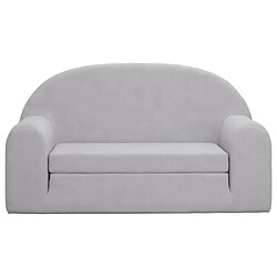 Avis Maison Chic Canapé-lit convertible 2 places, Clic-Clac pour enfants gris clair peluche douce -GKD41881