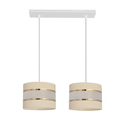 Helam Suspension Helen Tissu,Fer blanc,or,ecru 2 ampoules 95cm