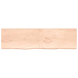 Avis vidaXL Étagère murale 220x60x(2-4) cm bois de chêne massif non traité