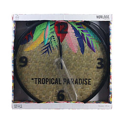 The Home Deco Factory Horloge Tropical Paradise Exotique 30 cm.