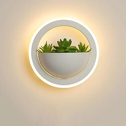 Avis Wewoo Applique murale LED chevet simple escalier couloir allée hôtel décoratif plante Art lampe rond A