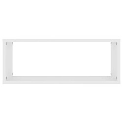 Maison Chic Lot de 4 Étagères murales,Étagère Rangement flottate cube Blanc 60x15x23 cm Aggloméré -MN90324 pas cher