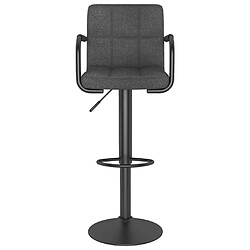 Avis vidaXL Tabourets de bar lot de 2 gris foncé tissu