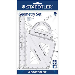 STAEDTLER Kit de géometrie, petit, 4 pièces, transparent ()