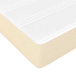 Maison Chic Lit adulte- Lit + matelas,Sommier à lattes de lit avec matelas Crème 180x200 cm Tissu -GKD71851 pas cher