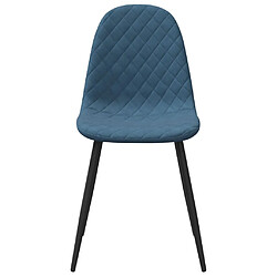 Avis vidaXL Chaises à manger lot de 4 Bleu Velours