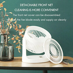 JJBRDZ Fan 620002 Ventilateur de Bureau de Bureau, USB Secouant la Tête Mini Ventilateur Électrique Silencieux Portatif de Grand Vent pour le Bureau (Blanc) pas cher