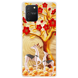 Coque en TPU impression de motifs souple arbre et renne pour votre Samsung Galaxy A91/S10 Lite