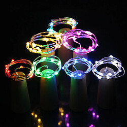 Acheter Multicolore LED Sliver Wire String Light avec bouchon de bouteille pour verre artisanat Saint Valentin décoration de mariage lampe partie