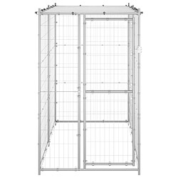 vidaXL Chenil extérieur Acier galvanisé avec toit 110x220x180 cm