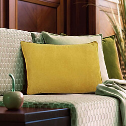 Thedecofactory SUEDEN - Coussin en suédine jaune 60x40