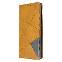 Wewoo Housse Coque Pour Galaxy A71 Rhombus Texture en cuir magnétique à rabat horizontal avec support et fentes cartes jaune