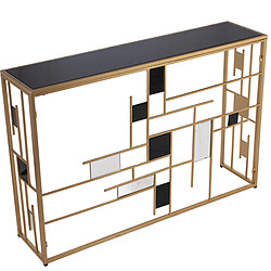 Console Alexandra House Living Gris Doré Métal 120 x 80 x 28 cm