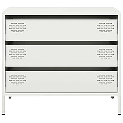 Acheter vidaXL Buffet blanc 68x39x58,5 cm acier laminé à froid