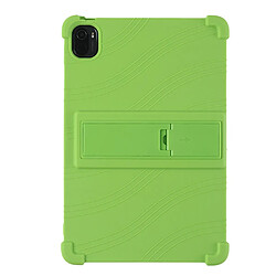 Coque en silicone quatre coins renforcés avec béquille vert pour votre Xiaomi Pad 5/Pad 5 Pro