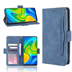 Etui en PU unique avec plusieurs porte-cartes bleu pour votre Xiaomi Redmi Note 9/Redmi 10X 4G