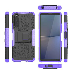 Htdmobiles Coque pour Sony Xperia 10 V - housse etui rigide anti choc + verre trempe - MAUVE