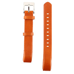 Avis Wewoo Bracelet pour montre connectée Smartwatch en cuir brillant Fitbit Alta Orange