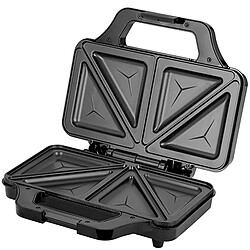 Acheter Appareil Éectrique pour 4 Sandwiches en Forme de Triangle, Plaques Antiadhésive, 900, Acier Inox / Noir, MPM, MOP-45M