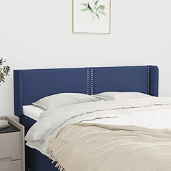 Maison Chic Tête de lit scandinave avec oreilles,meuble de chambre Bleu 147x16x78/88 cm Tissu -MN19840