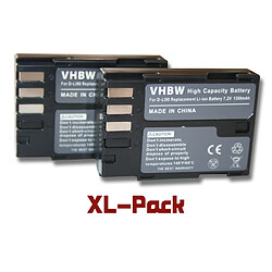 vhbw 2x batterie remplacement pour Pentax D-Li90 pour appareil photo APRN (1300mAh, 7,2V, Li-Ion)