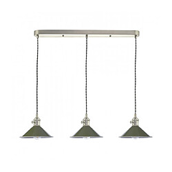 Luminaire Center Suspension Hadano Chrome antique 3 ampoules 117cm