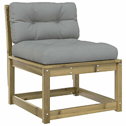 Avis Maison Chic Salon de jardin 5 pcs avec coussins | Ensemble de Table et chaises | Mobilier d'Extérieur bois de pin imprégné -GKD69040