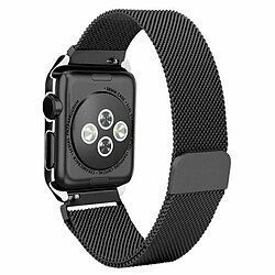 PHONECARE Bracelet Milanais Avec Fermoir Magnétique pour Apple Watch Edition Series 7 - 45mm - Noir