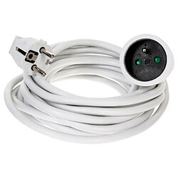 Rallonge Electrique Terre 5m Blanc