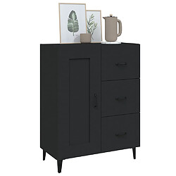 Avis vidaXL Buffet Noir 69,5x34x90 cm Bois d'ingénierie