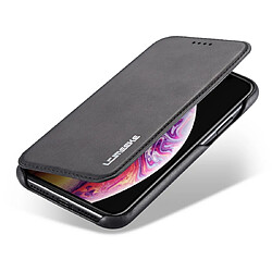 Acheter Wewoo Coque Pour iPhone XR Hon Ancient Series Etui en cuir avec fentes support et porte-cartes Noir