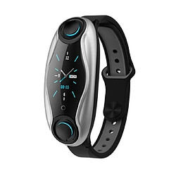 Universal Montres intelligentes noires avec écouteurs Bluetooth, bouchons d'oreille, suivi du rythme cardiaque, bracelet de fitness, sans fil, Bluetooth 5.0, bracelet de montre sportive pour hommes |