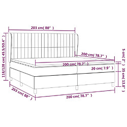 vidaXL Sommier à lattes de lit et matelas Vert foncé 200x200cm Velours pas cher