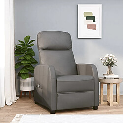 vidaXL Fauteuil inclinable électrique Anthracite Similicuir